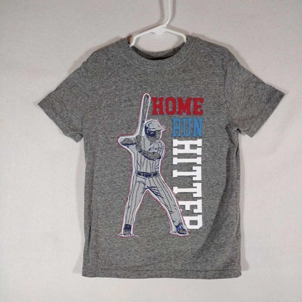 Cat & Jack Tee Shirt Boys Size Small 6-7 Grey Short Sleeve Crew Neck